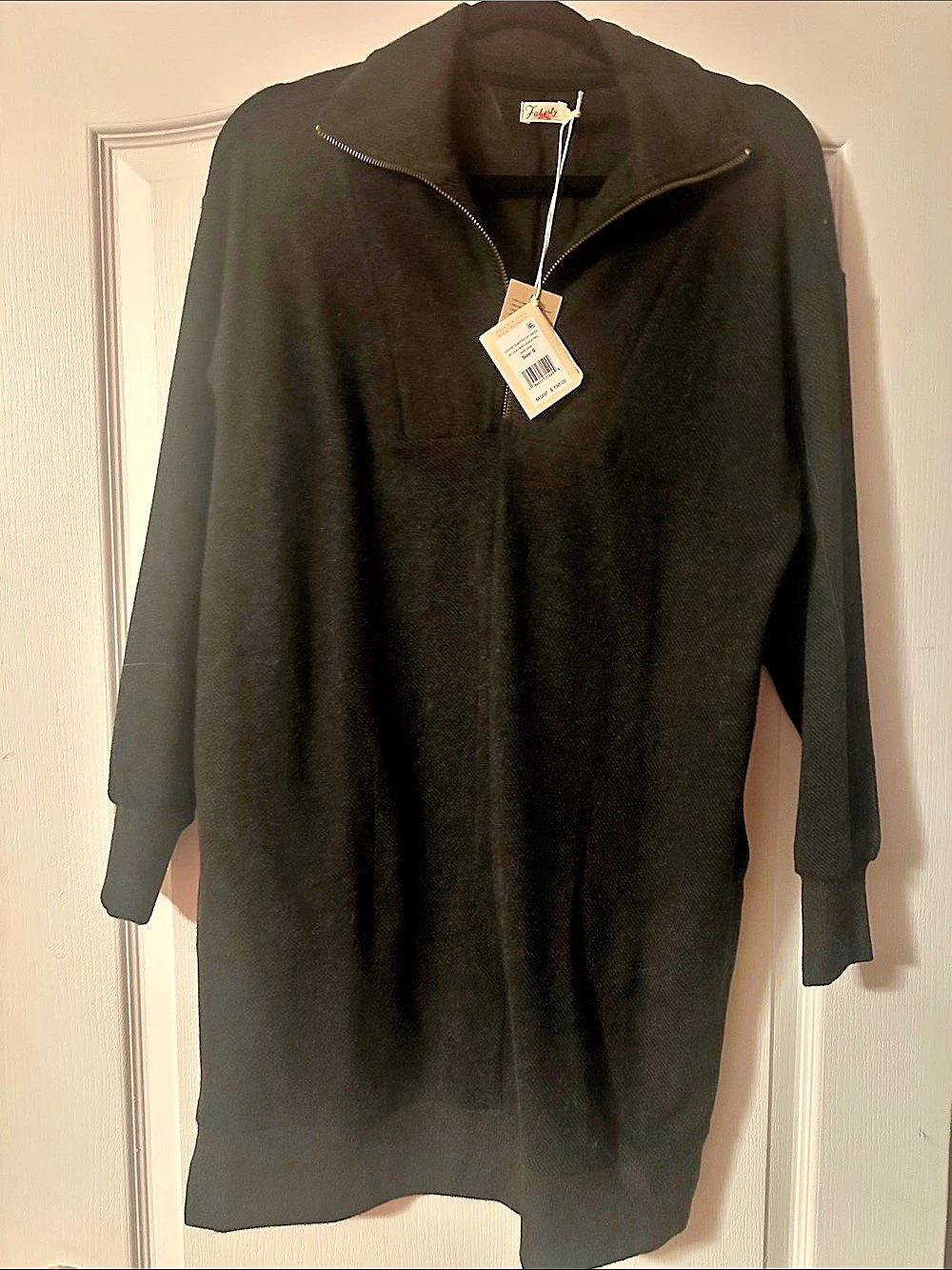 Zyia Active Legend Quarter Zip Dress Quarter Zip Dress in Black Size Small NWT